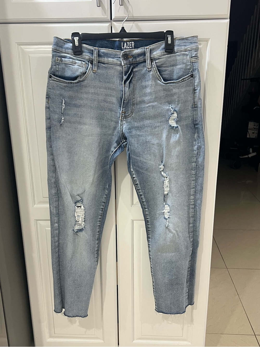 LAZER skinny fit men’s Distressed Jeans size 36x30